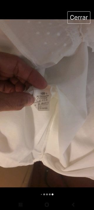 Camisola bata lencería algodon