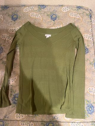 jersey verde escote pico