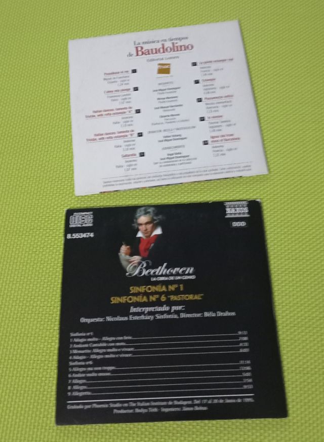 CD BEETHOVEN y CD BAUDOLINO NUEVOS