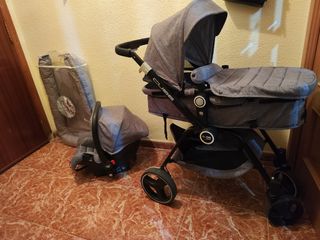 Carrito de bebé + maxicosi + colchon+ protector