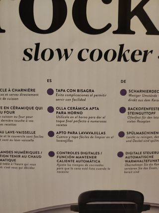 CrockPot. Olla Digital de coccion lenta
