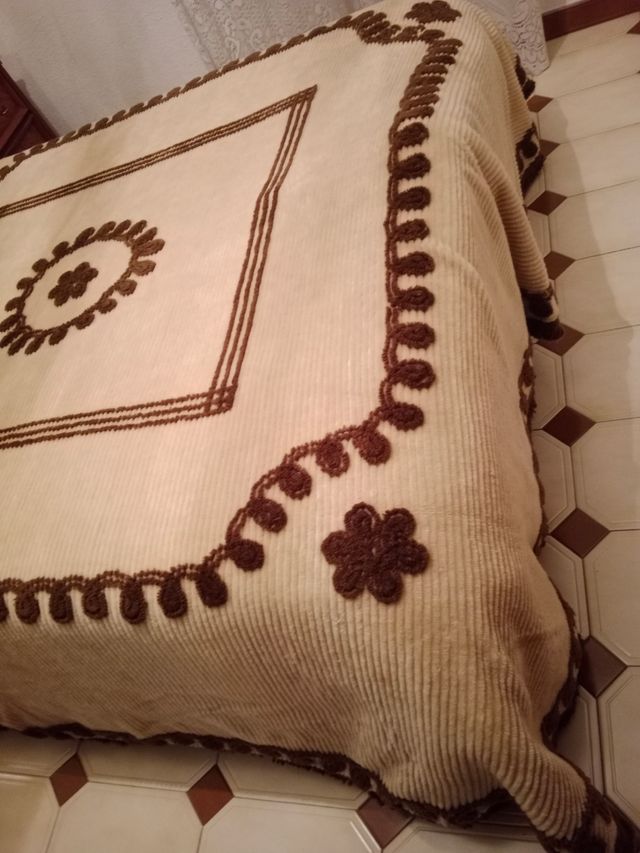 Colcha de invierno  vintage es cómo felpa Nueva