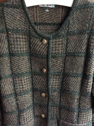 CHAQUETA VERDE Y MARRÓN