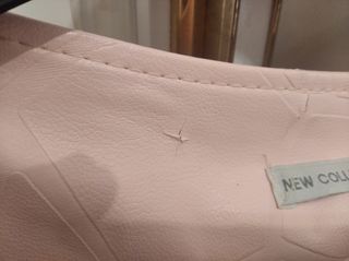 Chaqueta polipiel rosa talla s