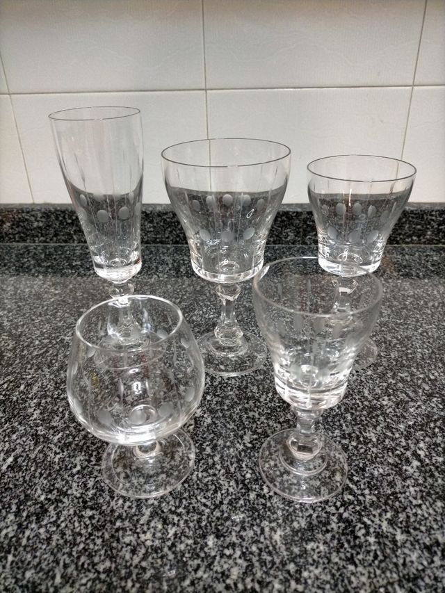 Cristalería tallada 10 servicios