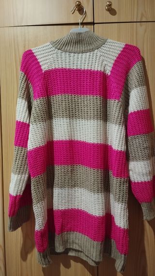 Jersey manga larga a rayas Stradivarius 