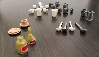 Coche, monopatín, bicicleta y muñecos Playmobil