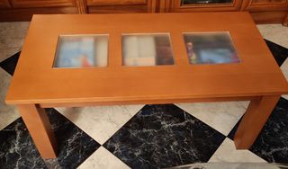 MESA CENTRO MADERA ELEVABLE, precio negociable