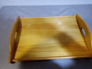 Bandeja madera con patas plegables