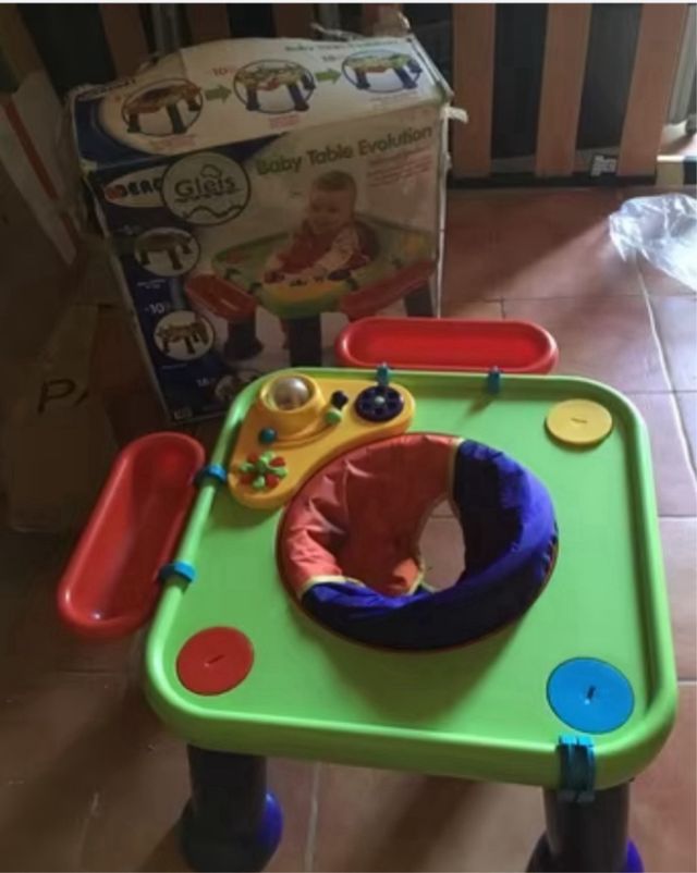 Mesa actividades bebé evolutiva