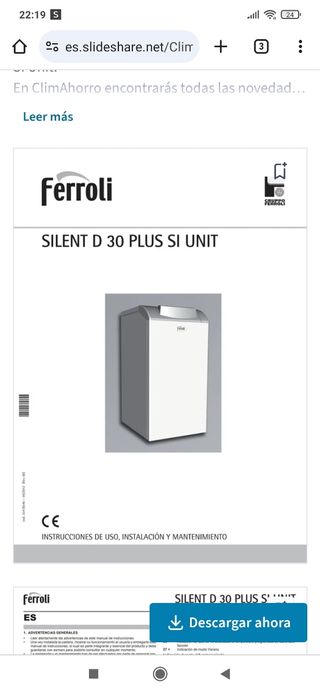 Caldera ferroli silent d30