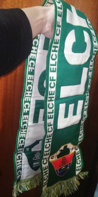 Bufanda Elche CF Fútbol bordado franjiverde