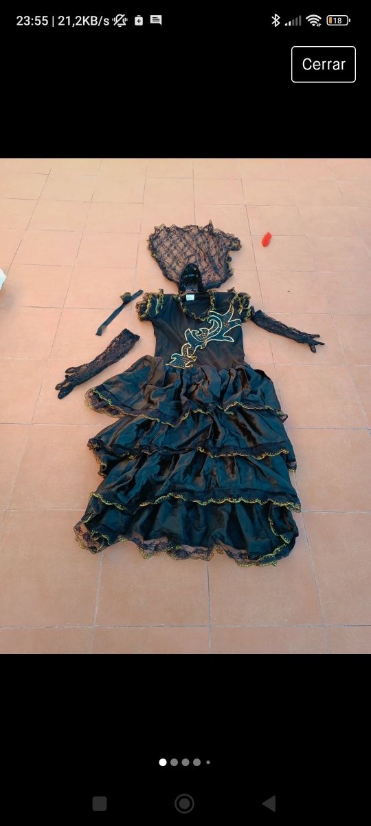 Disfraz carnaval vestido Manola