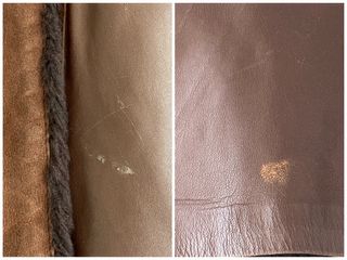 giacca marrone in pelle