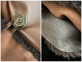 giacca marrone in pelle