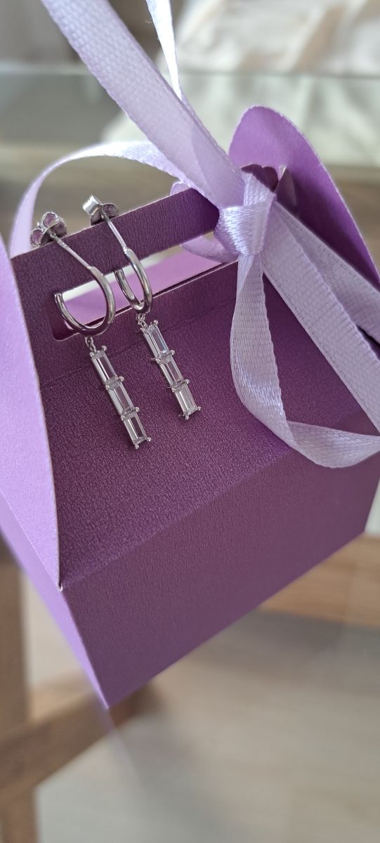 Pendientes plata y circonitas nuevos