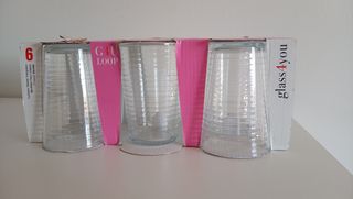 Lote de 6 vasos, sin estrenar