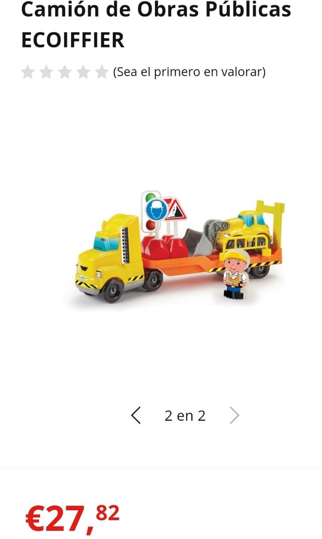 Camion con piezas obras publicas (Ecoiffier)