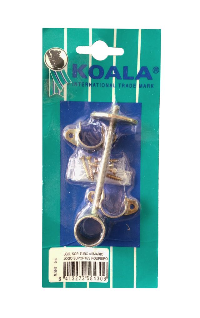KOALA soportes para barra de armario 16 mm