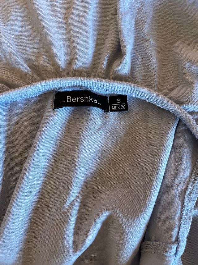 Body con flecos celeste de Bershka