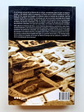 Libro HISTORIA DE LA EDICIÓN EN ESPAÑA 1836-1936