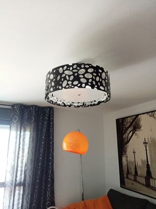 Lamparas colgantes negro y blanco