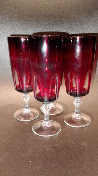 lote copas cava CRISTAL FRANCÉS VINTAGE NUEVAS 