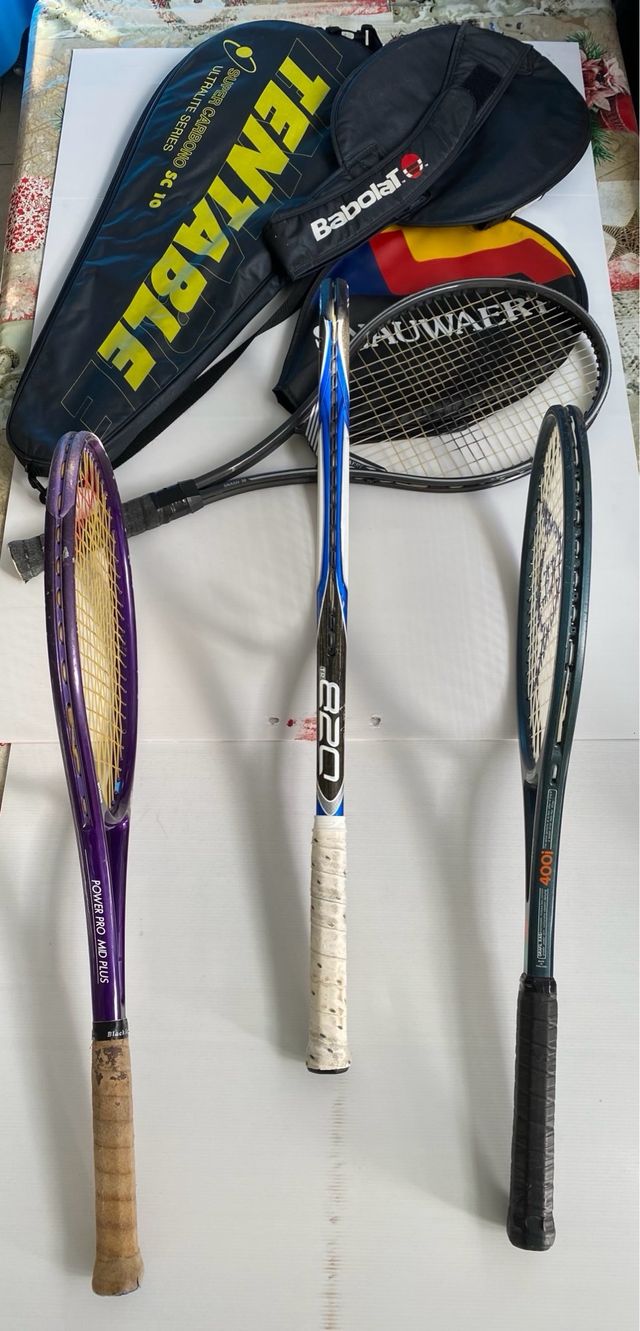 LOTE RAQUETAS Y FUNDAS TENIS