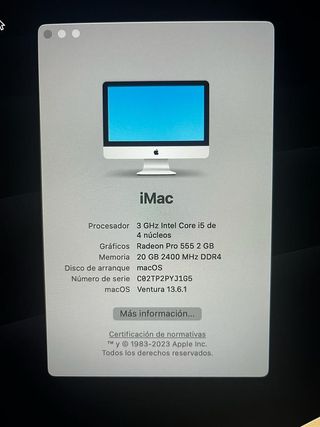 iMac 21.5 2017 retina 4K