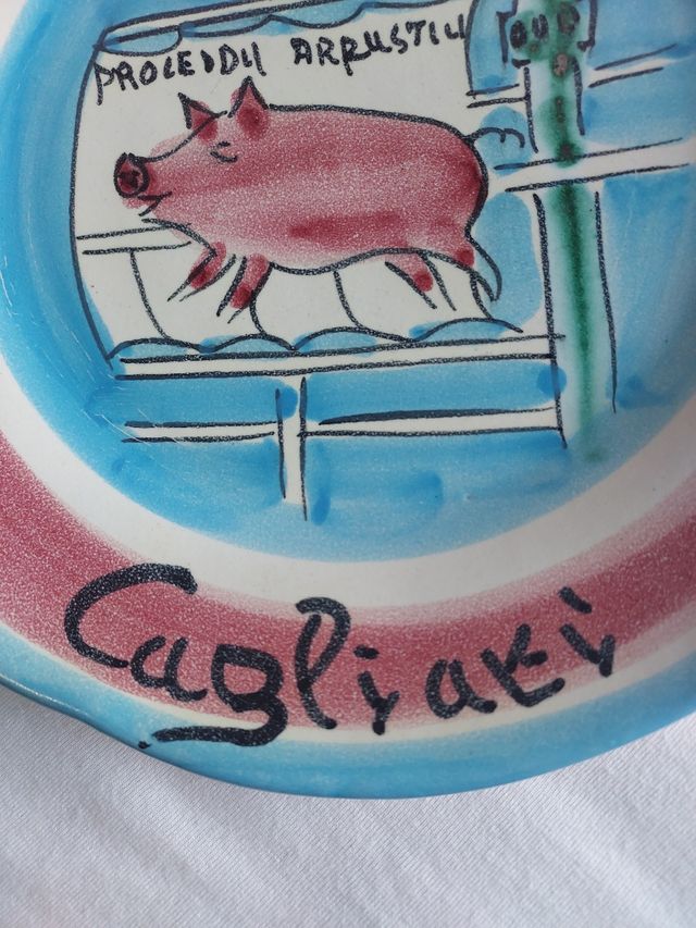 Piatto Ristorante dal Corsaro Cagliari Vintage 