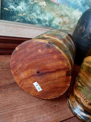 3 TIBORES CHINOS MADERA