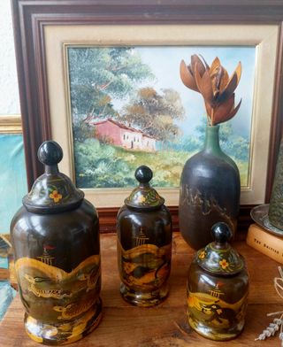 3 TIBORES CHINOS MADERA