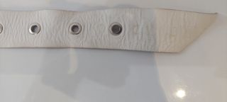 Cinto branco em pele 85 cm