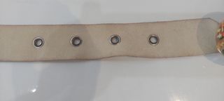 Cinto branco em pele 85 cm