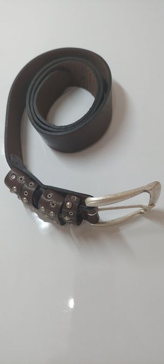 Cinto Promod castanho em pele 80