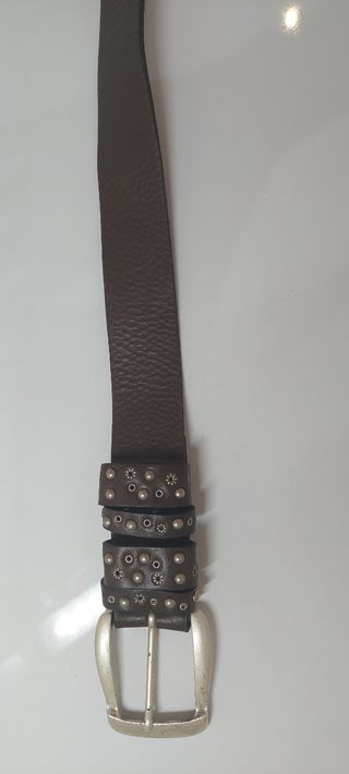 Cinto Promod castanho em pele 80