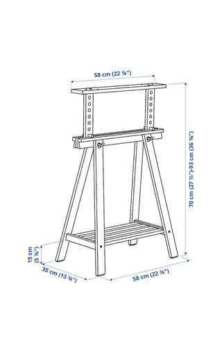 Cavalletti in legno bianco Ikea