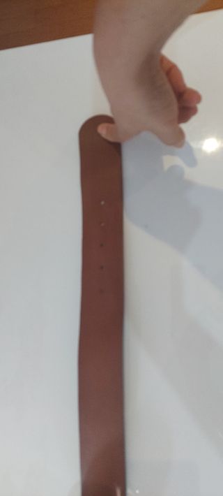 Cinto Zara camel em pele 80 cm