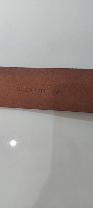 Cinto Zara camel em pele 80 cm