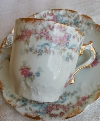 Antica tazza caffè porcellana Limoges