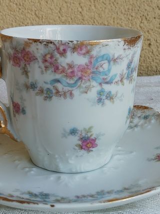 Antica tazza caffè porcellana Limoges