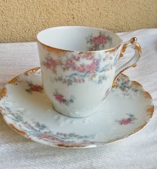 Antica tazza caffè porcellana Limoges