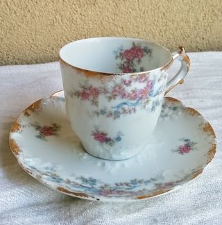 Antica tazza caffè porcellana Limoges