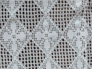 Set di 3 tende fatte ad uncinetto