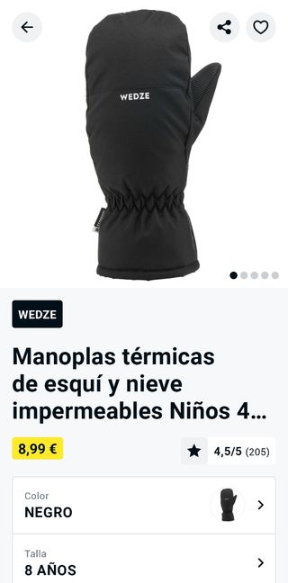 Manoplas niña 5 6 años