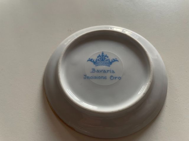 piattino decorativo da caffe in porcellana bavaria