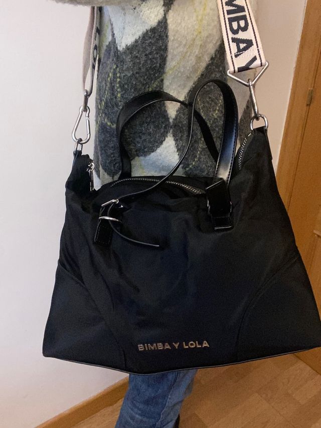 bolso bimba y lola negro grande