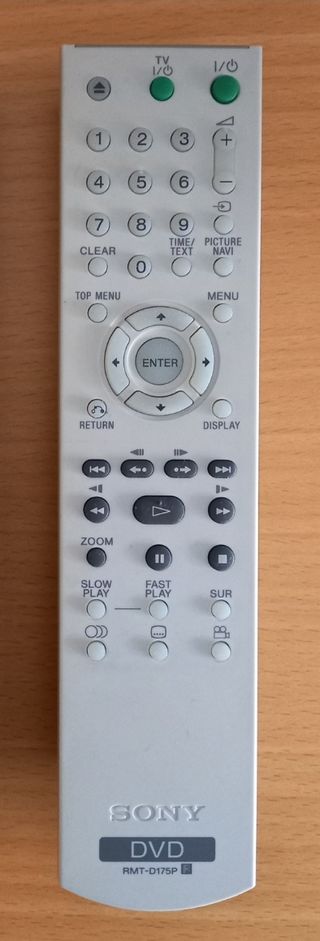 Mando de televisión y dvd