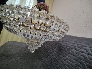 Lámpara salón cristal de roca