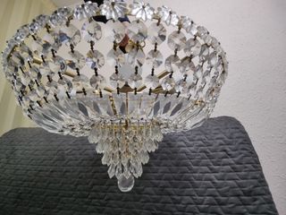 Lámpara salón cristal de roca
